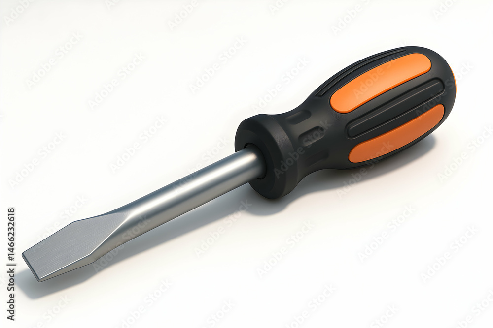 Screwdriver with ergonomic handle design.