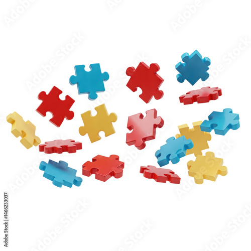 multicolored toy puzzle pieces