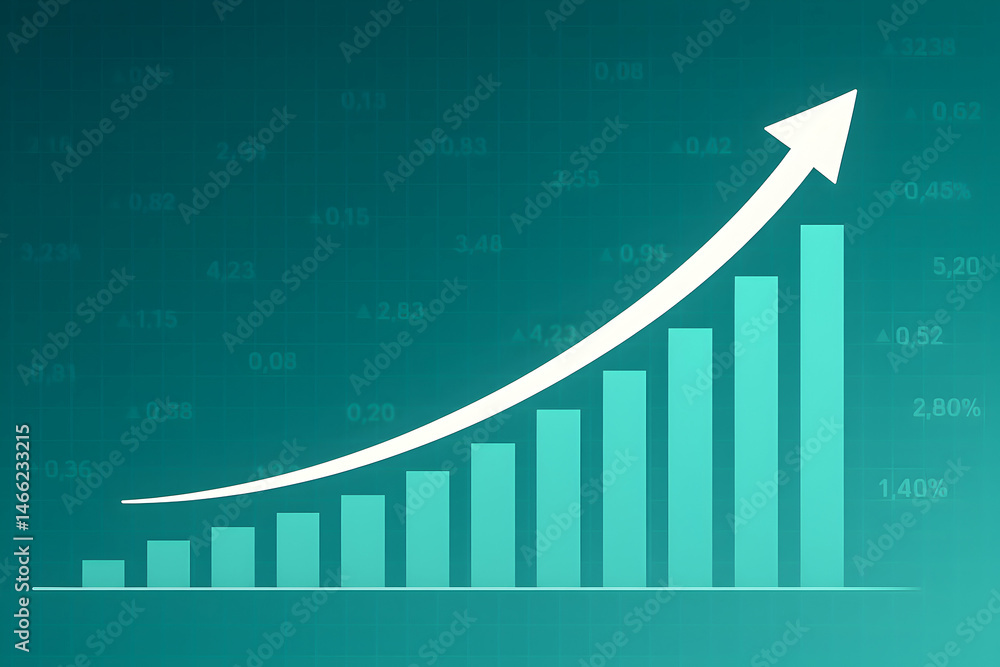 Stylish graph showing financial growth trends.