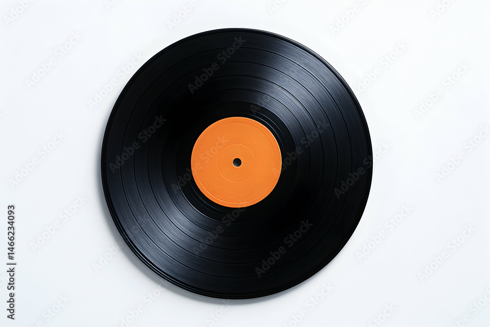 Fototapeta premium Vinyl record on a white background.