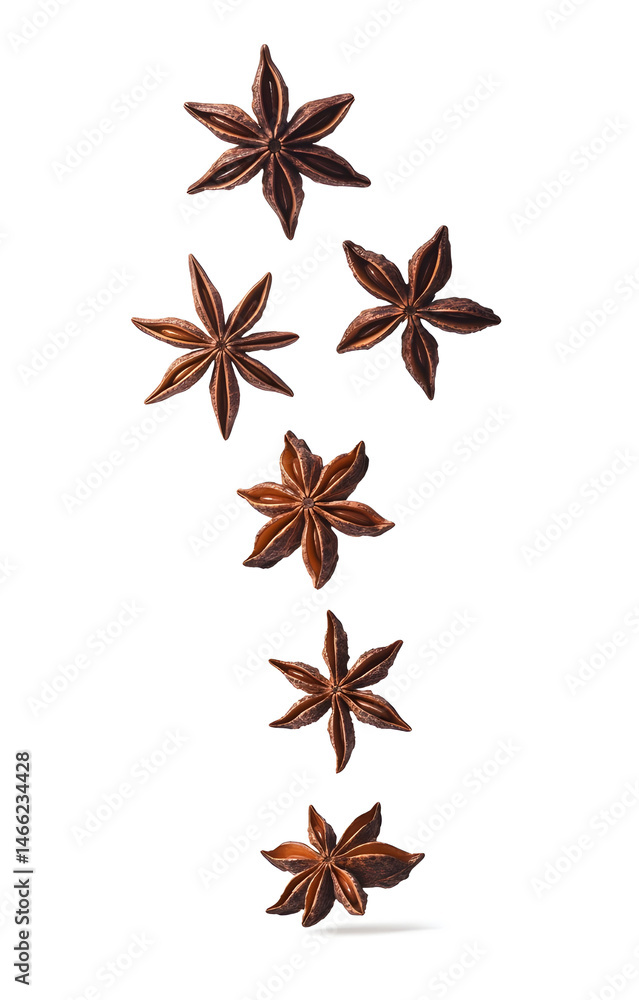 Star anise isolated on white background Star anise isolated on white background