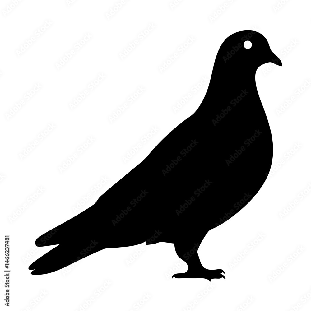 pigeon vector silhouette icon - , ideal for wildlife, safari, and animal-themed illustrations. pigeon vector silhouette icon - , ideal for wildlife, safari, and animal-themed illustrations.