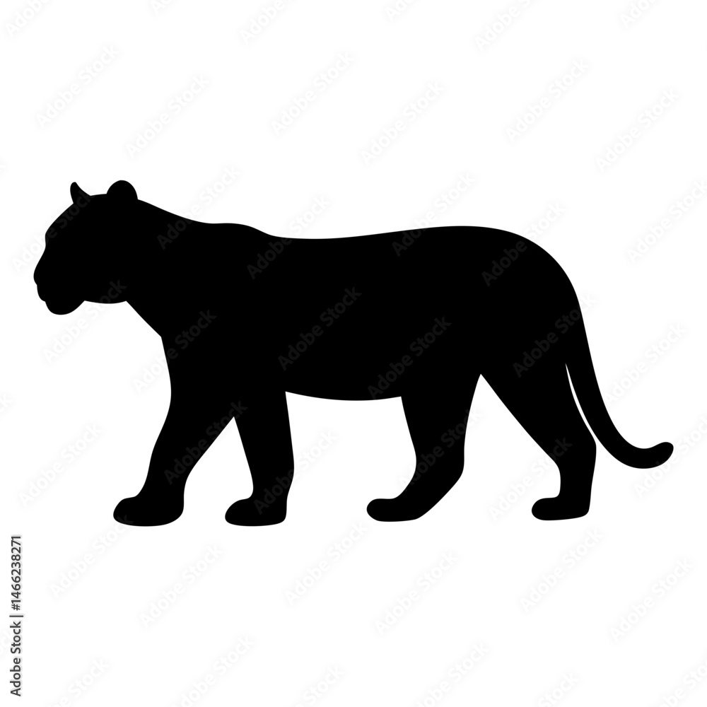 tiger vector silhouette icon - , ideal for wildlife, safari, and animal-themed illustrations. tiger vector silhouette icon - , ideal for wildlife, safari, and animal-themed illustrations.