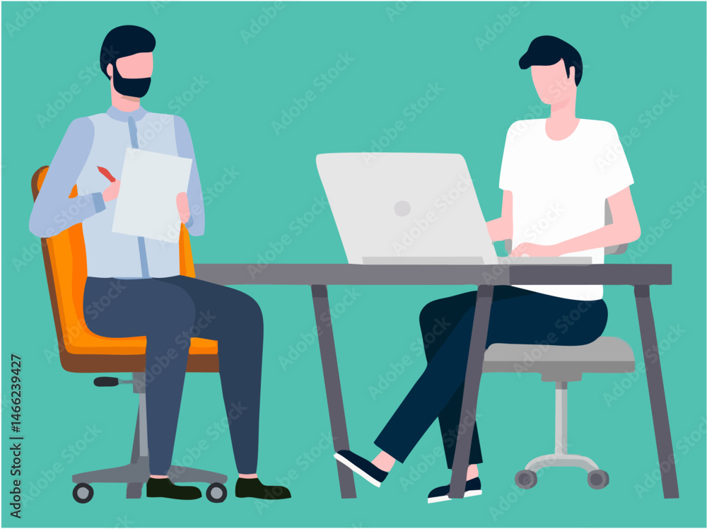 Obraz premium Stockbroker Sell Buy assets Client, Sheet of Pape