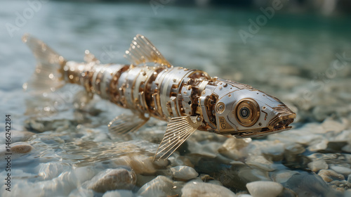Mechanical Fish in Clear Wa...