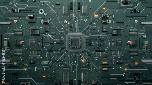 Complex circuit board with central processor