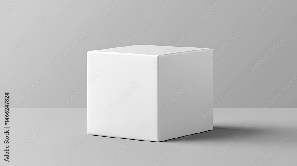 Blank box on transparent background for packaging and product display Blank box on transparent background for packaging and product display