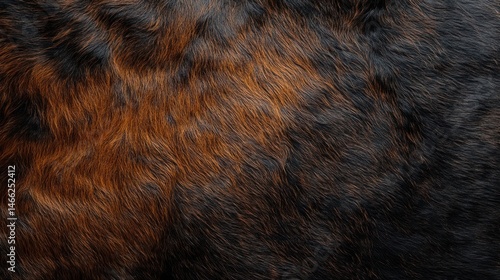 Abstract full frame close up of a brindle colored animal hide fur texture