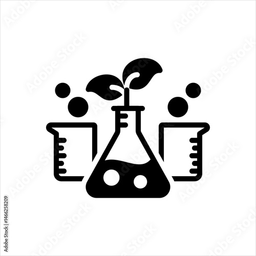Vector solid black icon for Environmental testing