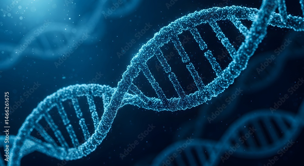 Microscopic View of a DNA Double Helix: A 3D Rendering of Genetic Code Microscopic View of a DNA Double Helix: A 3D Rendering of Genetic Code