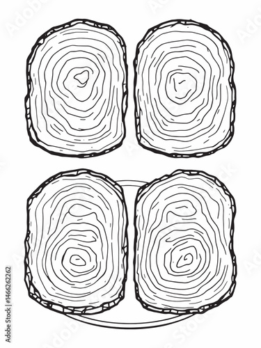 smoked duck breast line art elegant culinary illustration.eps