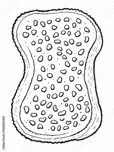 Sponge for cleaning ultra minimalistic line art image.eps