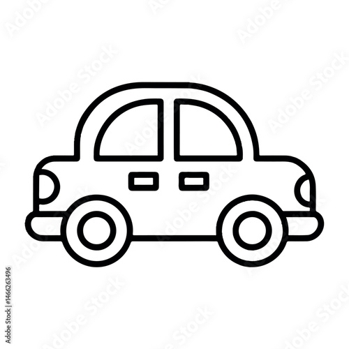 Vector illustration icons depict a truck and car as transport vehicles, showcasing auto design symbols