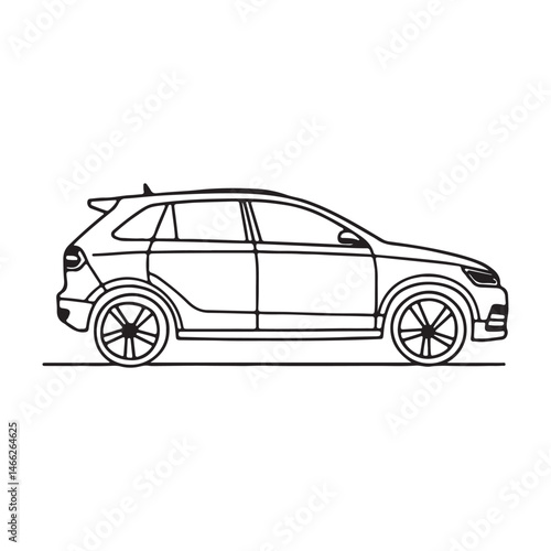 A shiny black sports car vector illustration showcases a fast and luxurious automobile design