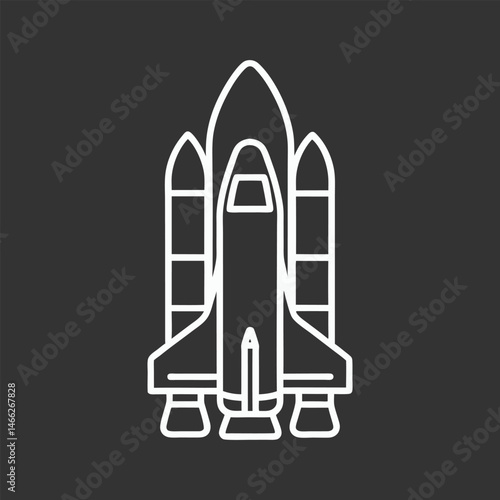space shuttle vector black background