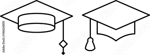 Graduation cap vector.  Cap symbol.	