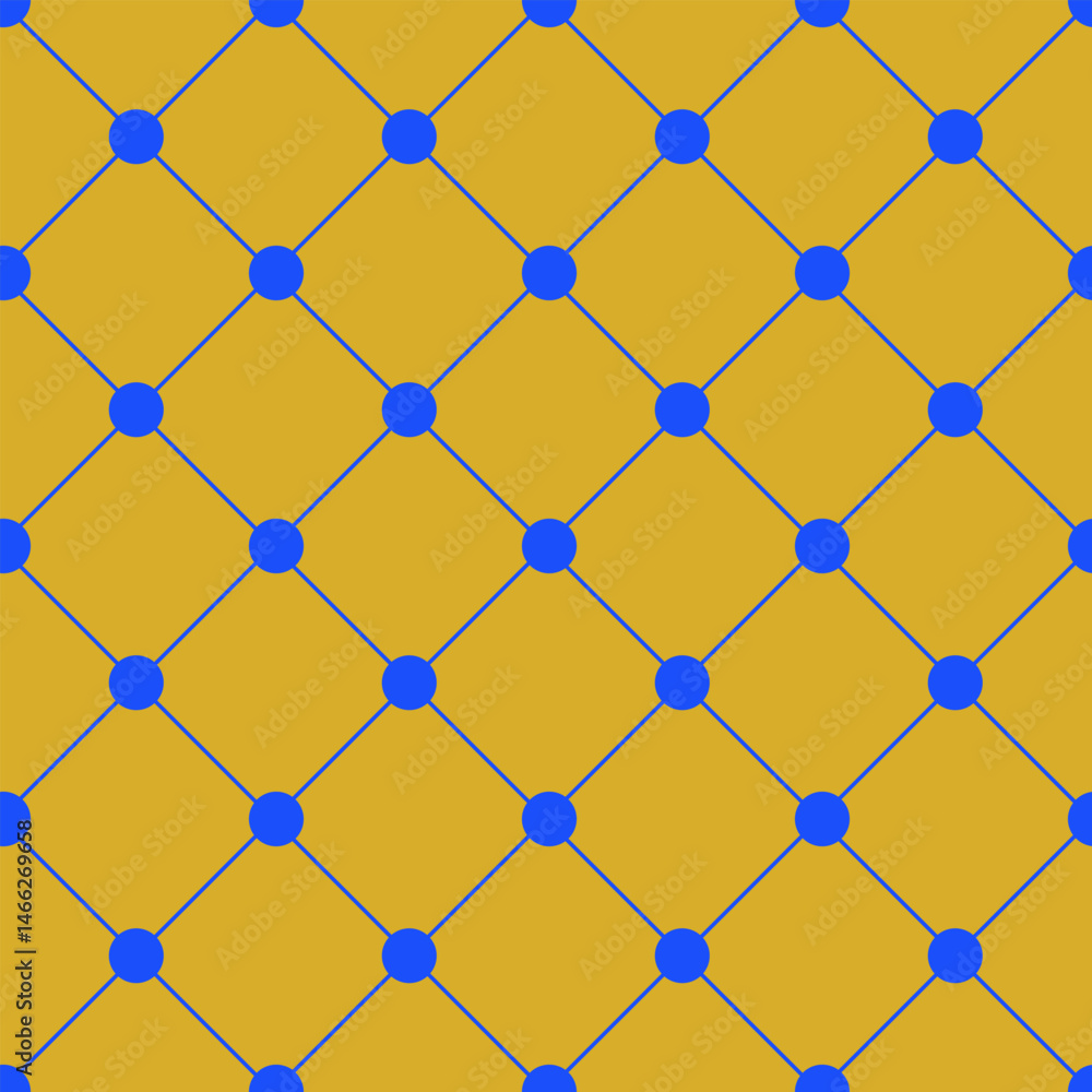 Naklejka premium Polka dot on square seamless pattern