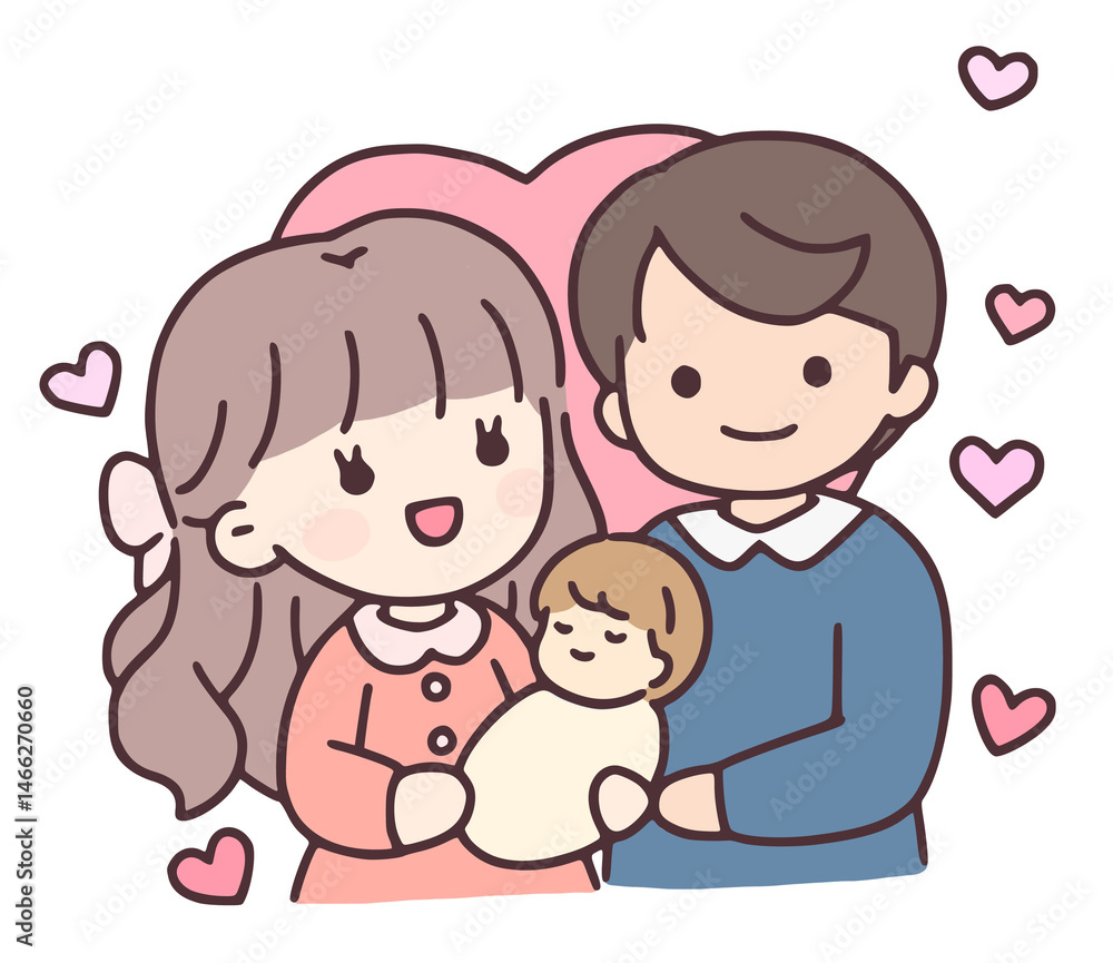 Happy Family with Baby Happy Family with Baby