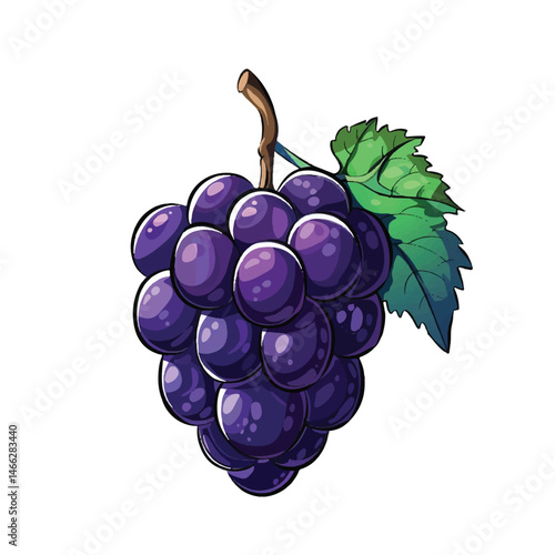 A cute of Grape vector illustration style