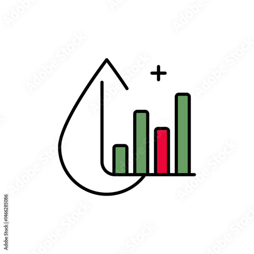 Energy Consumption Monitor Icon - Usage Tracking Design.
