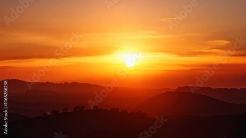 Wallpaper Mural Breathtaking Orange Dusk Horizon Skyline Scenery Wallpaper with Majestic Atmosphere Torontodigital.ca