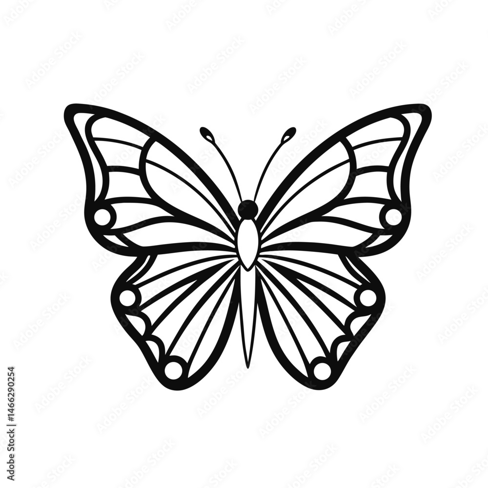 butterfly line art vector butterfly line art vector