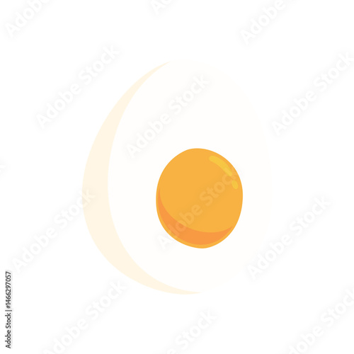 boiled egg isolated on white