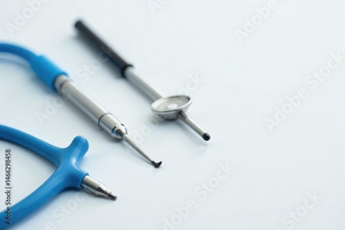 Wallpaper Mural Close-up of veterinary instruments on white background, hospital, health, medical Torontodigital.ca