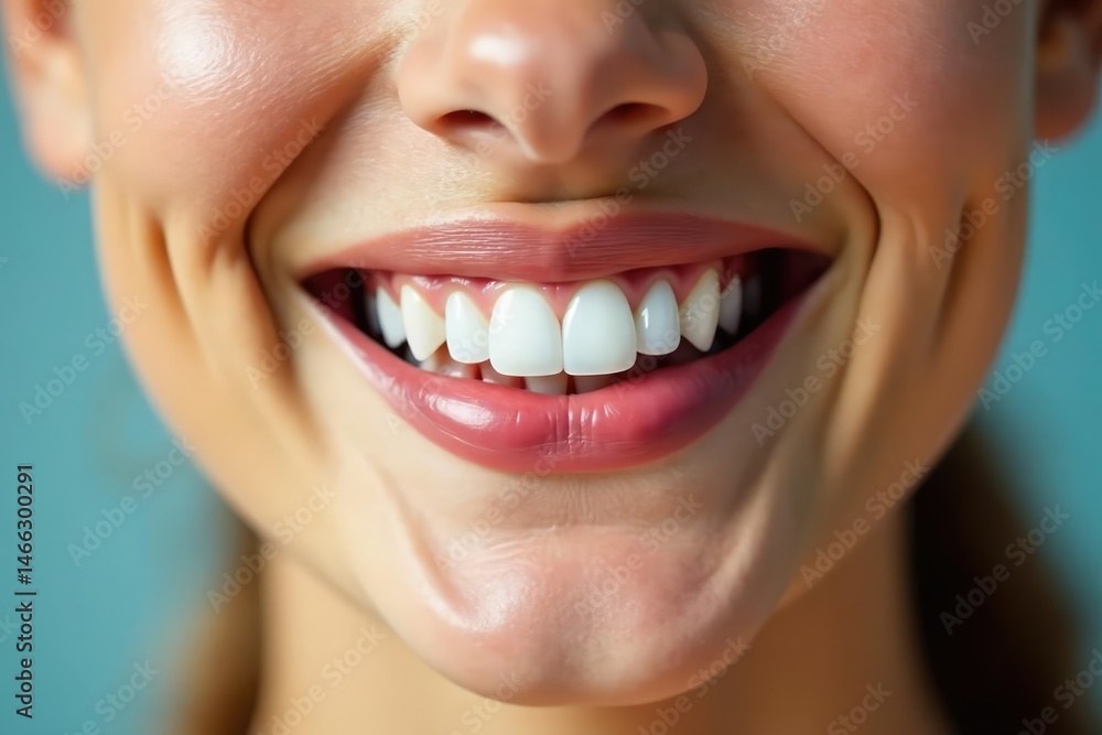 Close-up of healthy, bright white teeth smiling, showcasing perfect dental hygiene , mouth, dentistry Close-up of healthy, bright white teeth smiling, showcasing perfect dental hygiene , mouth, dentistry
