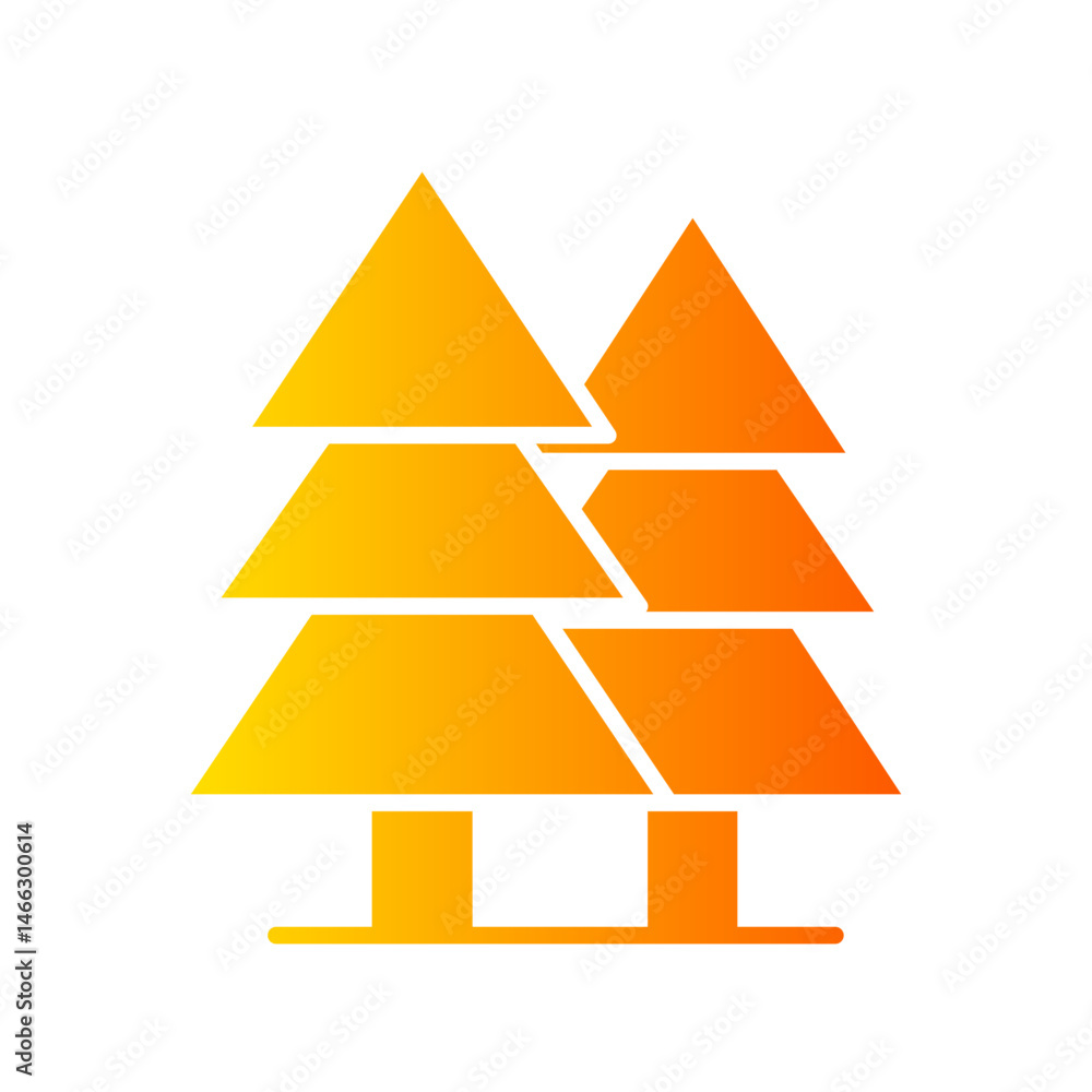 Fototapeta premium tree gradient icon
