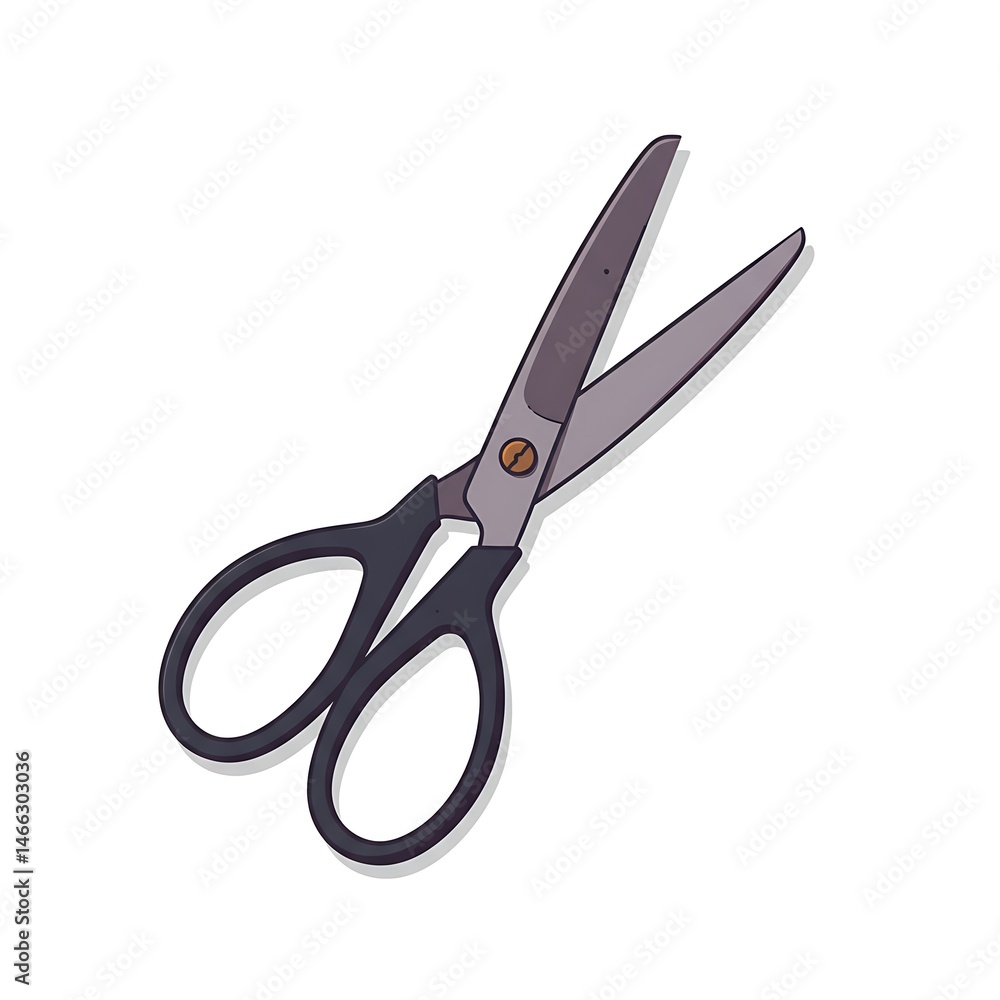 Open scissors isolated on white background Open scissors isolated on white background