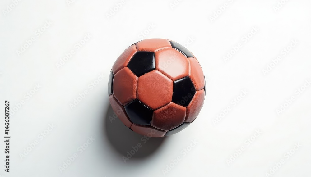 Naklejka premium Overhead shot, football centered, pure white background , angle, nfl