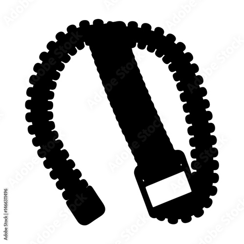 bandoliers vector silhouette icon, black and white illustration of footwear.