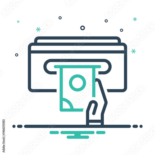 Mix icon for cash withdrawal