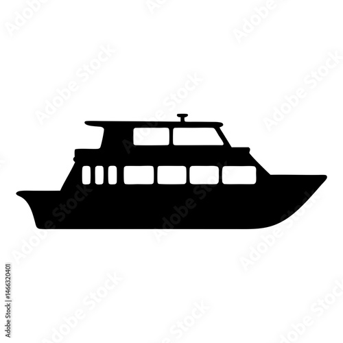 ferry , black and white illustration of vehicles.