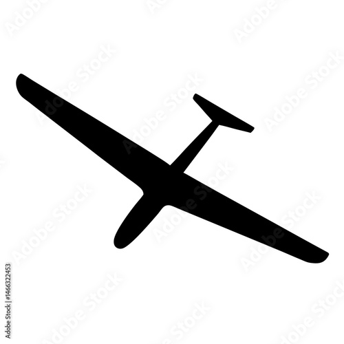 glider , black and white illustration of vehicles.