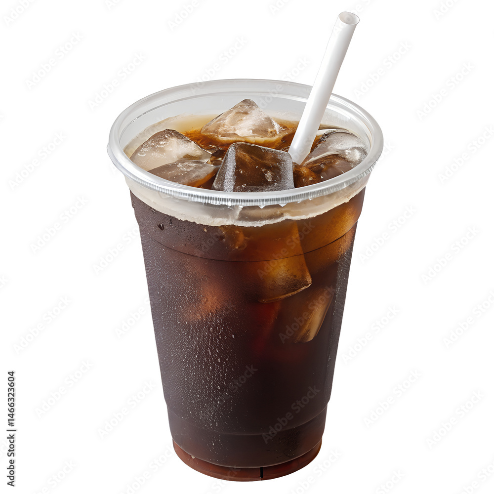 Iced Coffee isolation on transparent background Iced Coffee isolation on transparent background