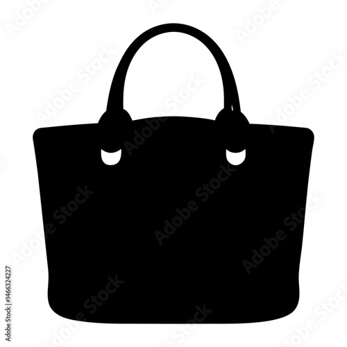 handbags vector silhouette icon, black and white illustration of footwear.