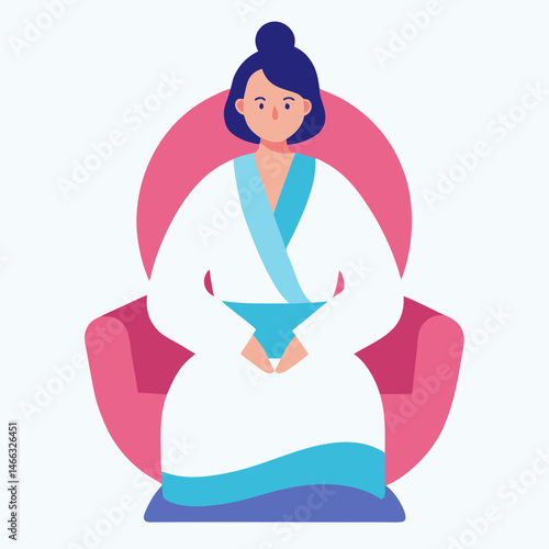 Self care for woman vector on white background.