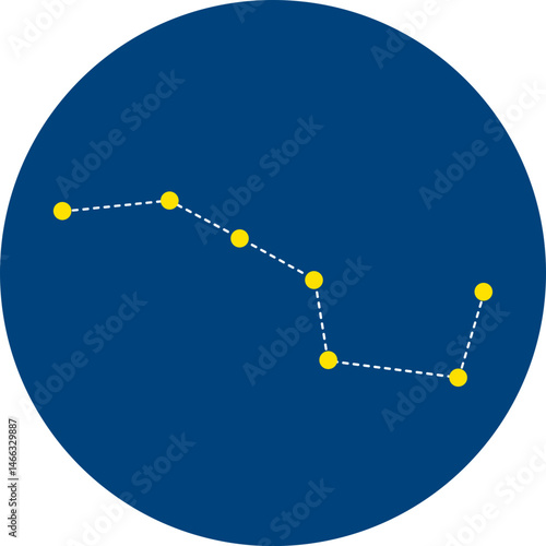 북두칠성 별자리 일러스트