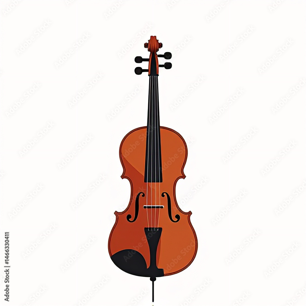 Obraz premium Vector style illustration of a violin