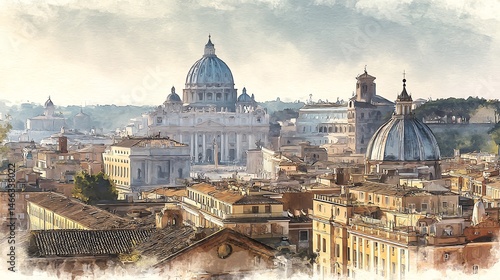 Stunning panoramic view of historic city rooftops and iconic domes.