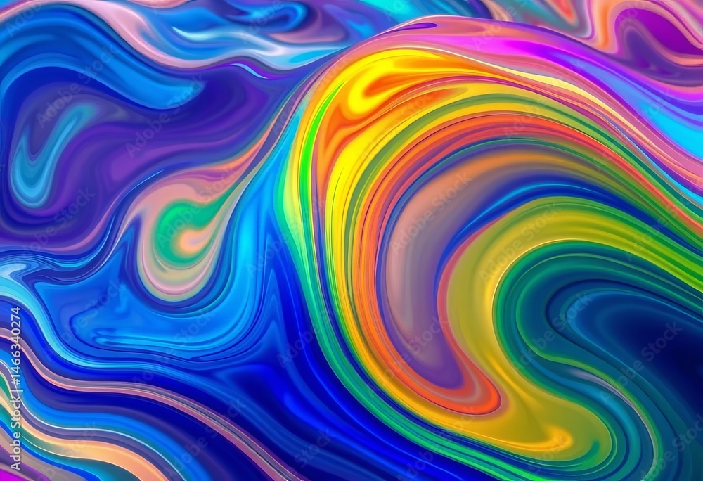 Abstract swirling rainbow waves, vibrant colors, fluid motion, ethereal ocean texture, psychedelic, sea Abstract swirling rainbow waves, vibrant colors, fluid motion, ethereal ocean texture, psychedelic, sea