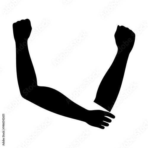 sport armbands vector silhouette icon, black and white illustration of footwear.
