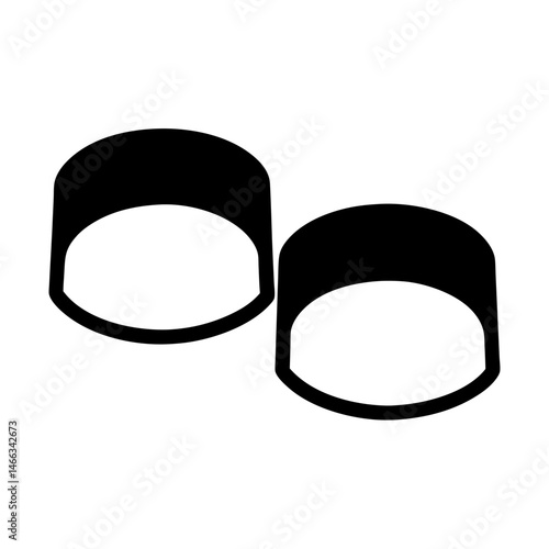 sport armbands vector silhouette icon, black and white illustration of footwear.