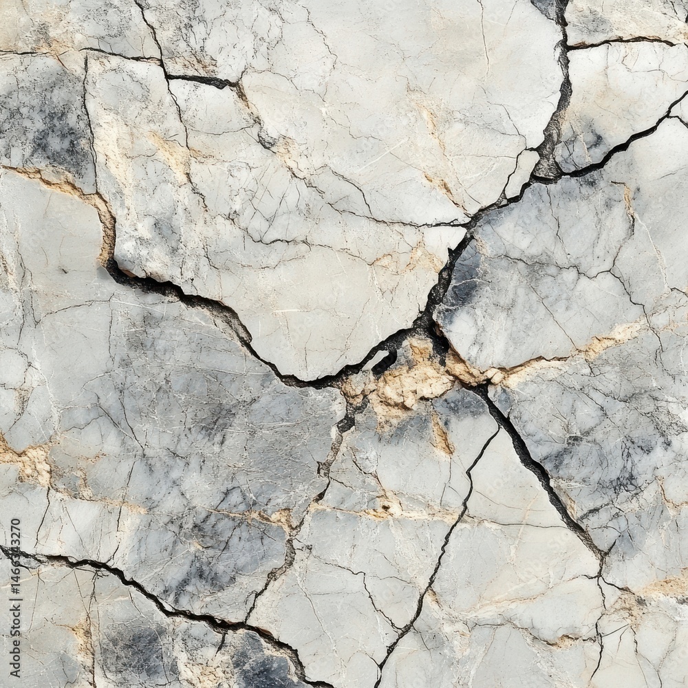Obraz premium Cracked Gray and White Stone Texture Background