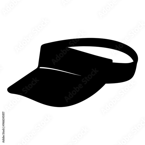 visors vector silhouette icon, black and white illustration of footwear.