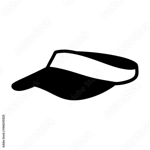 visors vector silhouette icon, black and white illustration of footwear.