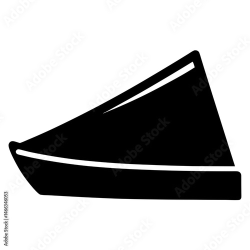 wedges vector silhouette icon, black and white illustration of footwear.