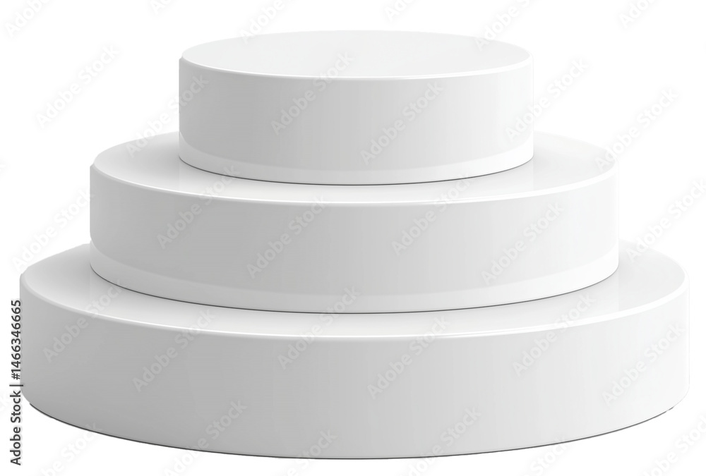 White 3-Tier Podium Display Stand Isolated on White Background
White 3-Tier Podium Display Stand Isolated on White Background